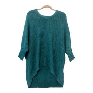 Eileen Fisher Organic Cotton Knit High-Low Dolman Sleeve Sweater Size XL